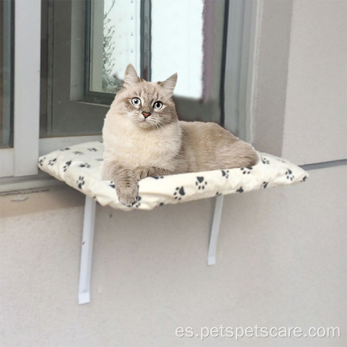 Cama de colgación de mascotas de ventana montada en el calor desmontable